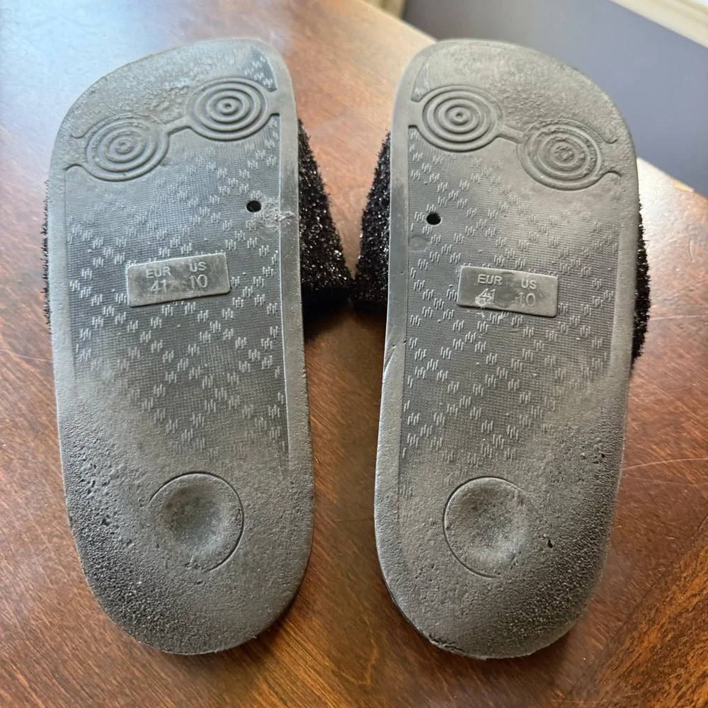 Size 10 women's sandals embellished pendants floral rhinestones, velvet heart - Picture 4 of 13